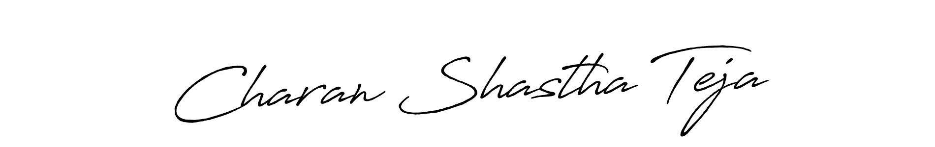 Make a short Charan Shastha Teja signature style. Manage your documents anywhere anytime using Antro_Vectra_Bolder. Create and add eSignatures, submit forms, share and send files easily. Charan Shastha Teja signature style 7 images and pictures png