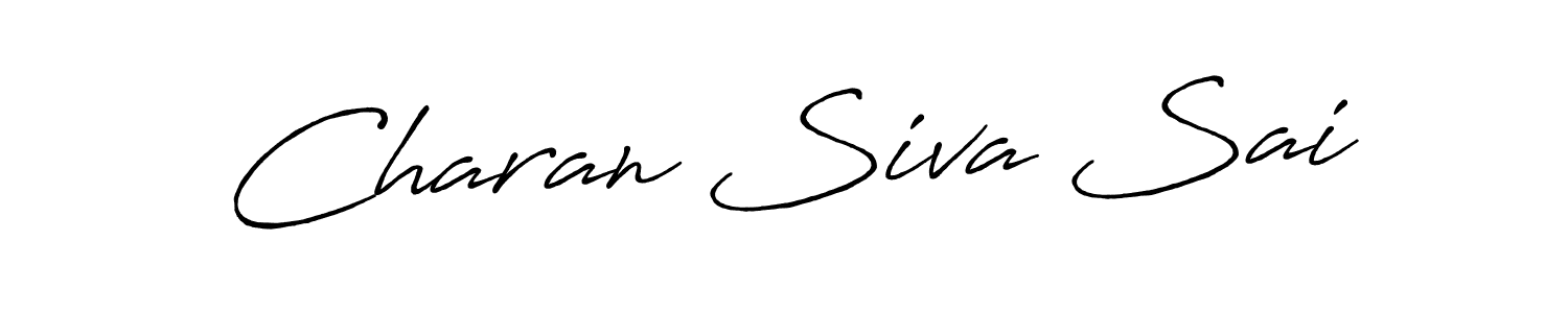 Make a beautiful signature design for name Charan Siva Sai. With this signature (Antro_Vectra_Bolder) style, you can create a handwritten signature for free. Charan Siva Sai signature style 7 images and pictures png
