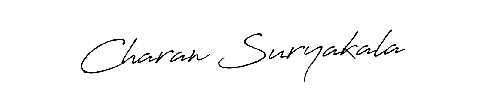 How to make Charan Suryakala name signature. Use Antro_Vectra_Bolder style for creating short signs online. This is the latest handwritten sign. Charan Suryakala signature style 7 images and pictures png
