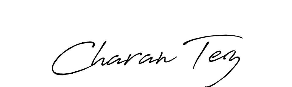 if you are searching for the best signature style for your name Charan Tez. so please give up your signature search. here we have designed multiple signature styles  using Antro_Vectra_Bolder. Charan Tez signature style 7 images and pictures png