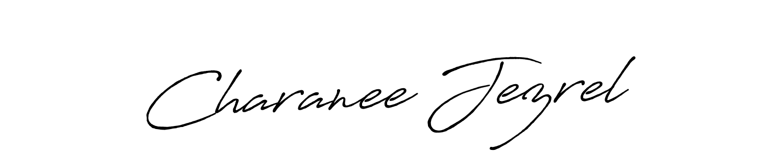 Create a beautiful signature design for name Charanee Jezrel. With this signature (Antro_Vectra_Bolder) fonts, you can make a handwritten signature for free. Charanee Jezrel signature style 7 images and pictures png