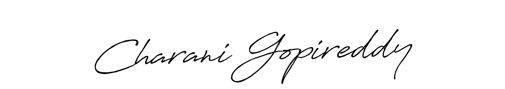Similarly Antro_Vectra_Bolder is the best handwritten signature design. Signature creator online .You can use it as an online autograph creator for name Charani Gopireddy. Charani Gopireddy signature style 7 images and pictures png