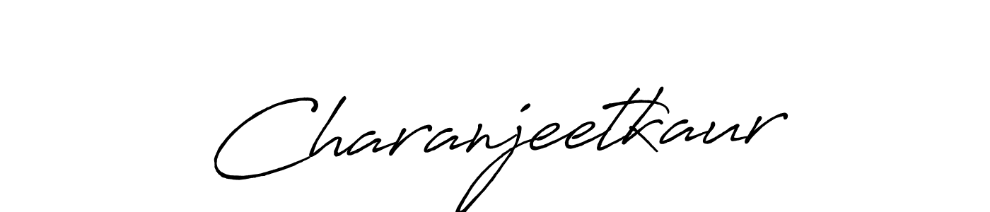 Create a beautiful signature design for name Charanjeetkaur. With this signature (Antro_Vectra_Bolder) fonts, you can make a handwritten signature for free. Charanjeetkaur signature style 7 images and pictures png