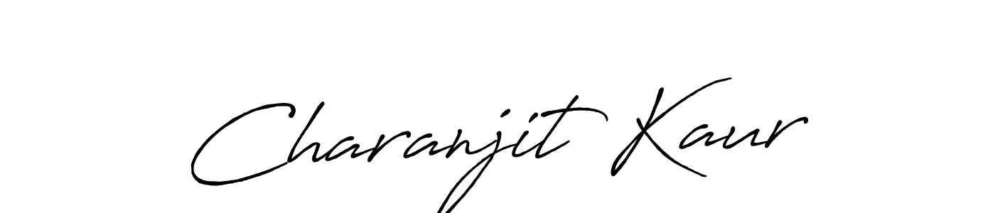 Create a beautiful signature design for name Charanjit Kaur. With this signature (Antro_Vectra_Bolder) fonts, you can make a handwritten signature for free. Charanjit Kaur signature style 7 images and pictures png