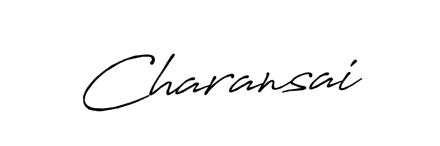How to make Charansai signature? Antro_Vectra_Bolder is a professional autograph style. Create handwritten signature for Charansai name. Charansai signature style 7 images and pictures png