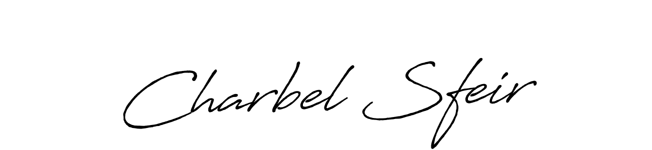 Charbel Sfeir stylish signature style. Best Handwritten Sign (Antro_Vectra_Bolder) for my name. Handwritten Signature Collection Ideas for my name Charbel Sfeir. Charbel Sfeir signature style 7 images and pictures png