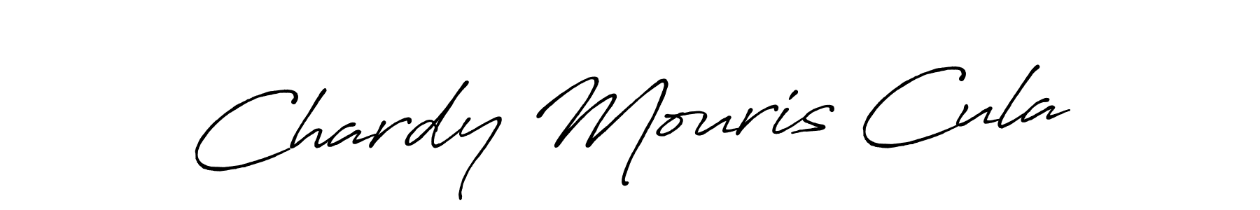 Create a beautiful signature design for name Chardy Mouris Cula. With this signature (Antro_Vectra_Bolder) fonts, you can make a handwritten signature for free. Chardy Mouris Cula signature style 7 images and pictures png