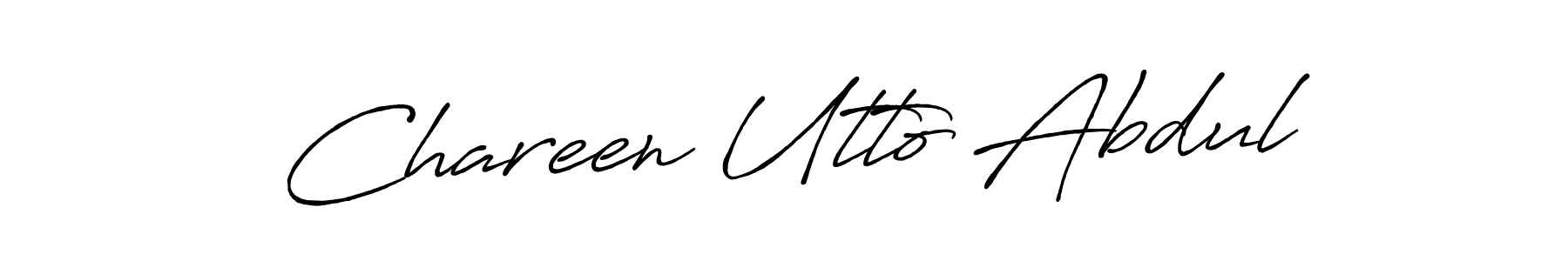 Create a beautiful signature design for name Chareen Utto Abdul. With this signature (Antro_Vectra_Bolder) fonts, you can make a handwritten signature for free. Chareen Utto Abdul signature style 7 images and pictures png
