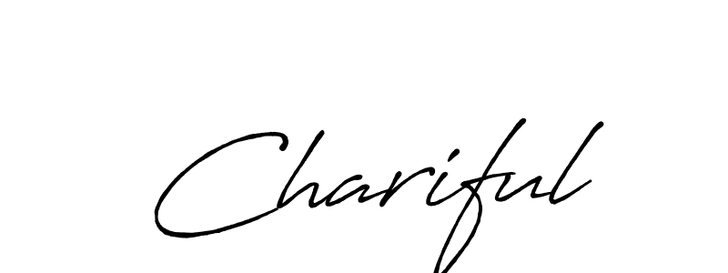 if you are searching for the best signature style for your name Chariful. so please give up your signature search. here we have designed multiple signature styles  using Antro_Vectra_Bolder. Chariful signature style 7 images and pictures png