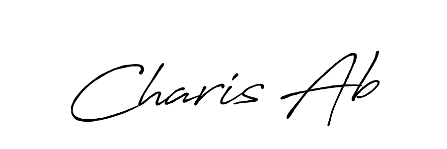 if you are searching for the best signature style for your name Charis Ab. so please give up your signature search. here we have designed multiple signature styles  using Antro_Vectra_Bolder. Charis Ab signature style 7 images and pictures png