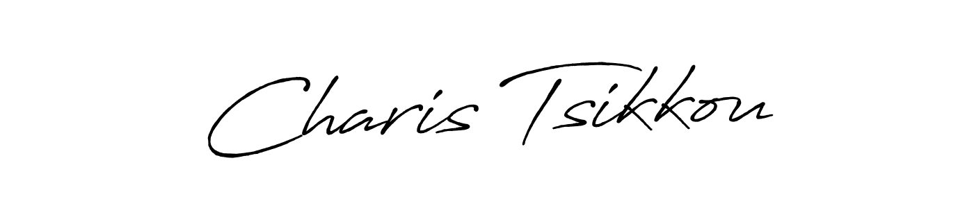 Charis Tsikkou stylish signature style. Best Handwritten Sign (Antro_Vectra_Bolder) for my name. Handwritten Signature Collection Ideas for my name Charis Tsikkou. Charis Tsikkou signature style 7 images and pictures png