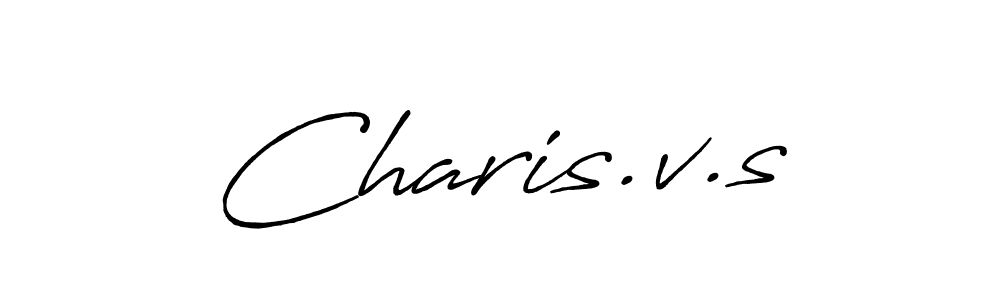 Make a beautiful signature design for name Charis.v.s. With this signature (Antro_Vectra_Bolder) style, you can create a handwritten signature for free. Charis.v.s signature style 7 images and pictures png