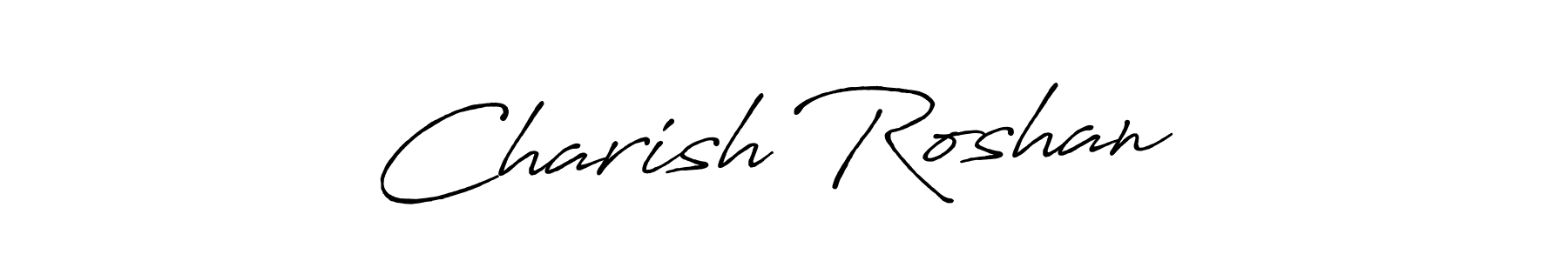 You can use this online signature creator to create a handwritten signature for the name Charish Roshan ❤. This is the best online autograph maker. Charish Roshan ❤ signature style 7 images and pictures png