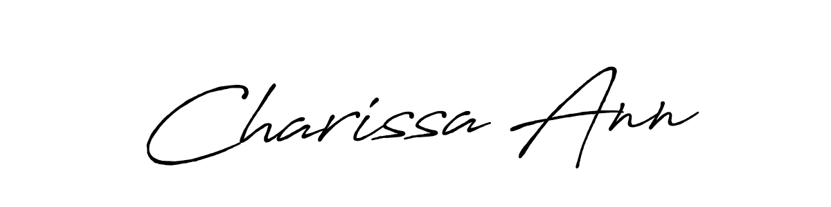 if you are searching for the best signature style for your name Charissa Ann. so please give up your signature search. here we have designed multiple signature styles  using Antro_Vectra_Bolder. Charissa Ann signature style 7 images and pictures png
