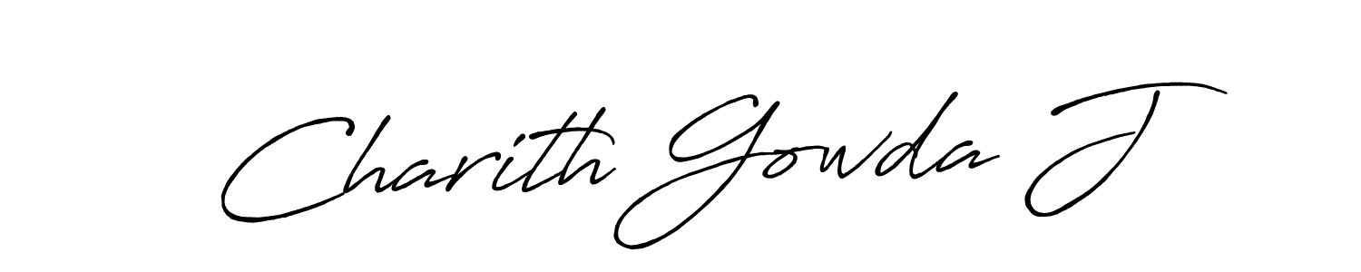if you are searching for the best signature style for your name Charith Gowda J. so please give up your signature search. here we have designed multiple signature styles  using Antro_Vectra_Bolder. Charith Gowda J signature style 7 images and pictures png