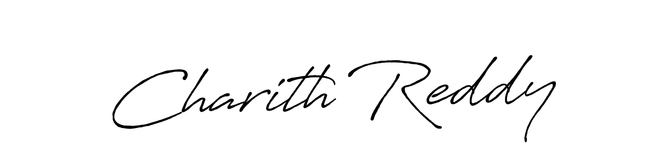 Use a signature maker to create a handwritten signature online. With this signature software, you can design (Antro_Vectra_Bolder) your own signature for name Charith Reddy. Charith Reddy signature style 7 images and pictures png