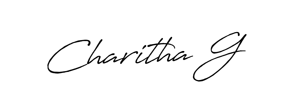 Use a signature maker to create a handwritten signature online. With this signature software, you can design (Antro_Vectra_Bolder) your own signature for name Charitha G. Charitha G signature style 7 images and pictures png