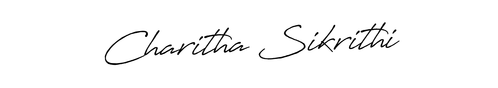 Charitha Sikrithi stylish signature style. Best Handwritten Sign (Antro_Vectra_Bolder) for my name. Handwritten Signature Collection Ideas for my name Charitha Sikrithi. Charitha Sikrithi signature style 7 images and pictures png