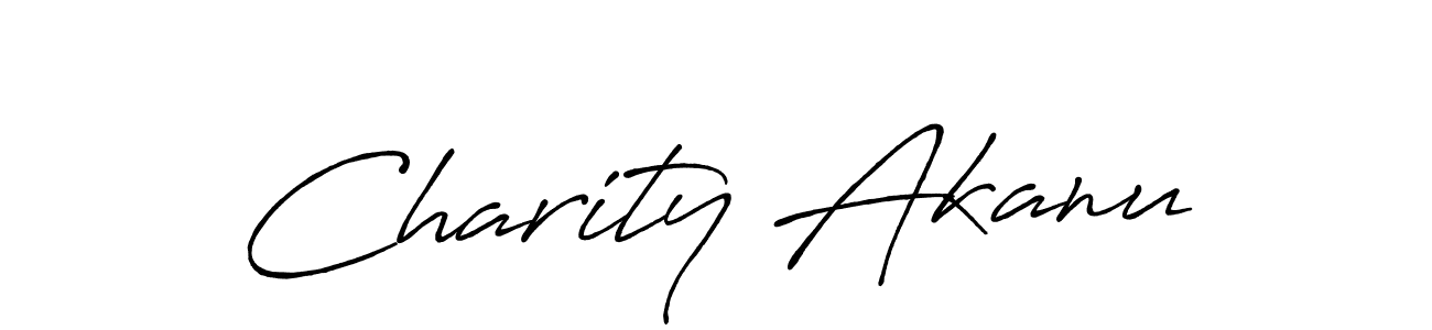 Design your own signature with our free online signature maker. With this signature software, you can create a handwritten (Antro_Vectra_Bolder) signature for name Charity Akanu. Charity Akanu signature style 7 images and pictures png