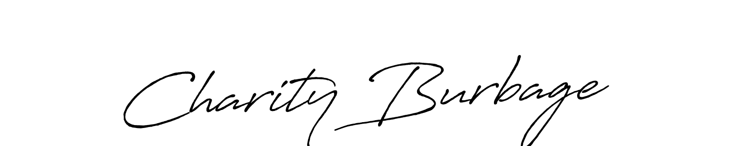 The best way (Antro_Vectra_Bolder) to make a short signature is to pick only two or three words in your name. The name Charity Burbage include a total of six letters. For converting this name. Charity Burbage signature style 7 images and pictures png