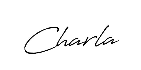 Design your own signature with our free online signature maker. With this signature software, you can create a handwritten (Antro_Vectra_Bolder) signature for name Charla. Charla signature style 7 images and pictures png