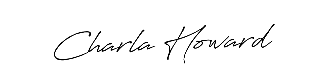 Create a beautiful signature design for name Charla Howard. With this signature (Antro_Vectra_Bolder) fonts, you can make a handwritten signature for free. Charla Howard signature style 7 images and pictures png