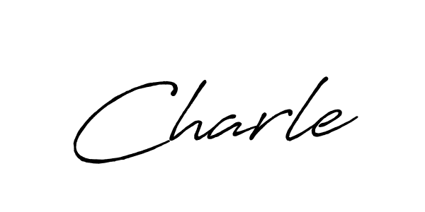 Use a signature maker to create a handwritten signature online. With this signature software, you can design (Antro_Vectra_Bolder) your own signature for name Charle. Charle signature style 7 images and pictures png