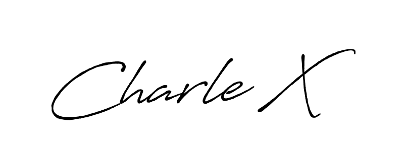 Use a signature maker to create a handwritten signature online. With this signature software, you can design (Antro_Vectra_Bolder) your own signature for name Charle X. Charle X signature style 7 images and pictures png