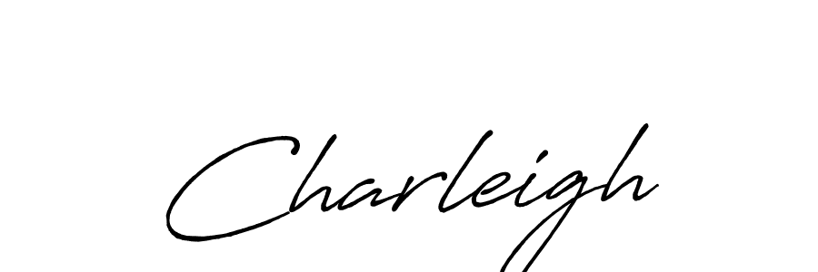 How to make Charleigh name signature. Use Antro_Vectra_Bolder style for creating short signs online. This is the latest handwritten sign. Charleigh signature style 7 images and pictures png