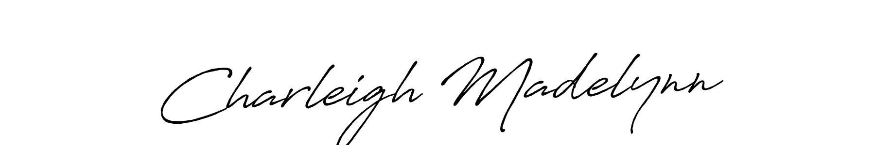 Make a beautiful signature design for name Charleigh Madelynn. With this signature (Antro_Vectra_Bolder) style, you can create a handwritten signature for free. Charleigh Madelynn signature style 7 images and pictures png