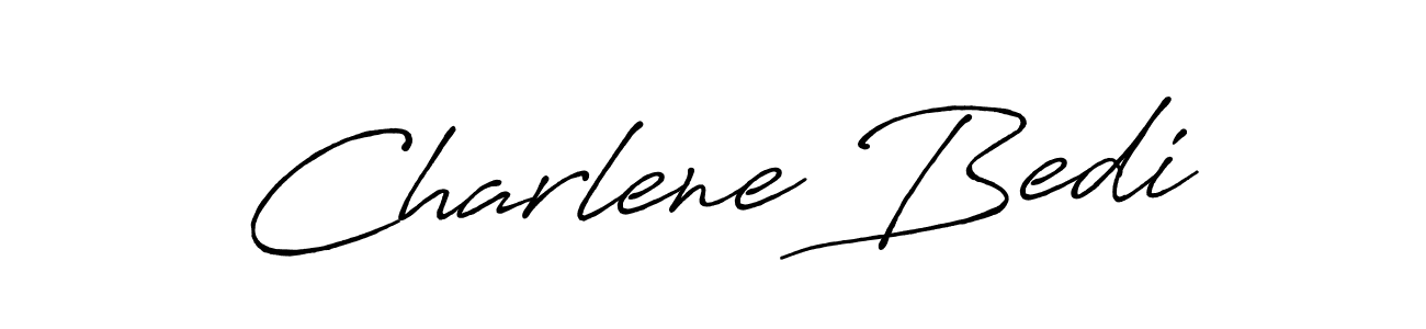 Use a signature maker to create a handwritten signature online. With this signature software, you can design (Antro_Vectra_Bolder) your own signature for name Charlene Bedi. Charlene Bedi signature style 7 images and pictures png
