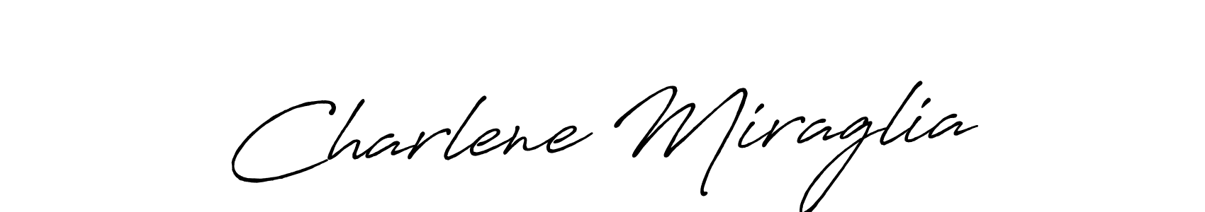 How to make Charlene Miraglia signature? Antro_Vectra_Bolder is a professional autograph style. Create handwritten signature for Charlene Miraglia name. Charlene Miraglia signature style 7 images and pictures png