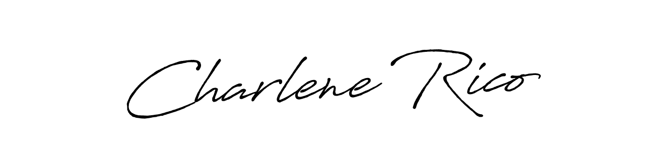 Use a signature maker to create a handwritten signature online. With this signature software, you can design (Antro_Vectra_Bolder) your own signature for name Charlene Rico. Charlene Rico signature style 7 images and pictures png