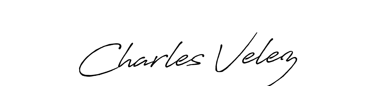 How to make Charles Velez name signature. Use Antro_Vectra_Bolder style for creating short signs online. This is the latest handwritten sign. Charles Velez signature style 7 images and pictures png