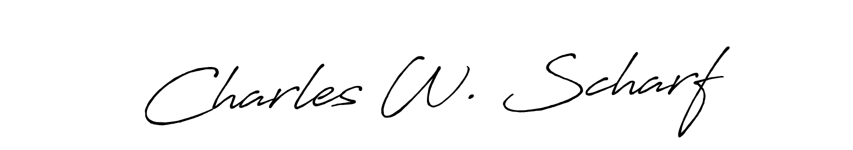Create a beautiful signature design for name Charles W. Scharf. With this signature (Antro_Vectra_Bolder) fonts, you can make a handwritten signature for free. Charles W. Scharf signature style 7 images and pictures png