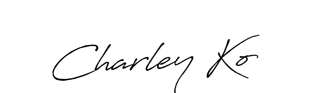 Design your own signature with our free online signature maker. With this signature software, you can create a handwritten (Antro_Vectra_Bolder) signature for name Charley Ko. Charley Ko signature style 7 images and pictures png