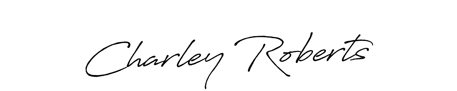 How to make Charley Roberts name signature. Use Antro_Vectra_Bolder style for creating short signs online. This is the latest handwritten sign. Charley Roberts signature style 7 images and pictures png