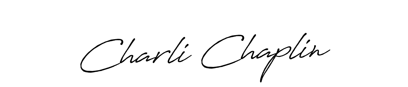 Make a beautiful signature design for name Charli Chaplin. With this signature (Antro_Vectra_Bolder) style, you can create a handwritten signature for free. Charli Chaplin signature style 7 images and pictures png