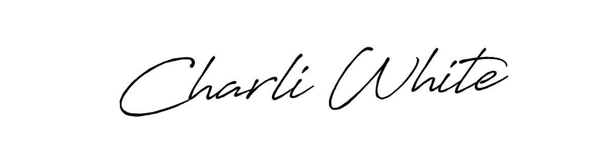 if you are searching for the best signature style for your name Charli White. so please give up your signature search. here we have designed multiple signature styles  using Antro_Vectra_Bolder. Charli White signature style 7 images and pictures png