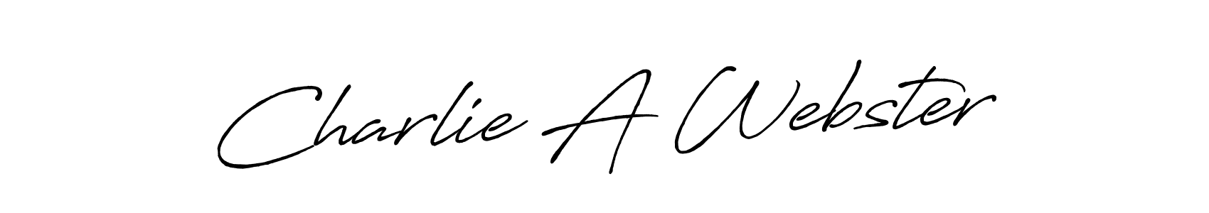 Also You can easily find your signature by using the search form. We will create Charlie A Webster name handwritten signature images for you free of cost using Antro_Vectra_Bolder sign style. Charlie A Webster signature style 7 images and pictures png