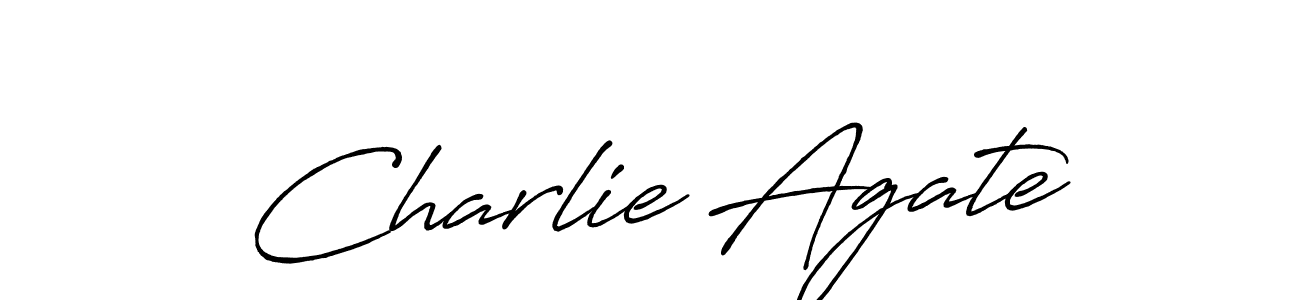 Charlie Agate stylish signature style. Best Handwritten Sign (Antro_Vectra_Bolder) for my name. Handwritten Signature Collection Ideas for my name Charlie Agate. Charlie Agate signature style 7 images and pictures png
