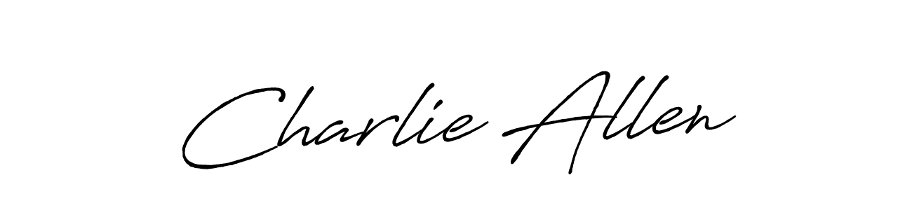 Charlie Allen stylish signature style. Best Handwritten Sign (Antro_Vectra_Bolder) for my name. Handwritten Signature Collection Ideas for my name Charlie Allen. Charlie Allen signature style 7 images and pictures png