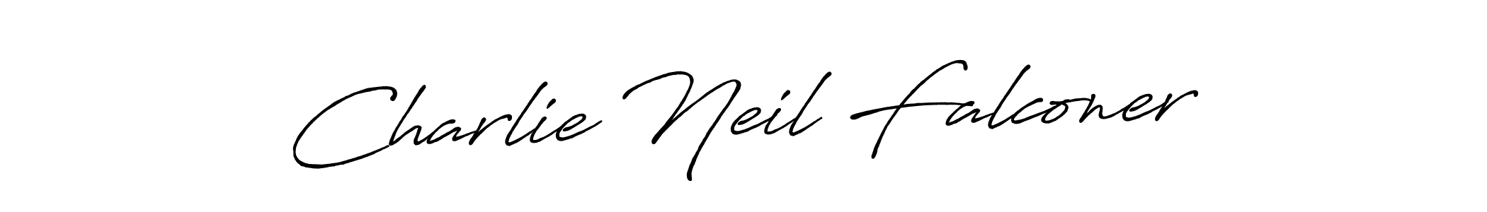 How to make Charlie Neil Falconer name signature. Use Antro_Vectra_Bolder style for creating short signs online. This is the latest handwritten sign. Charlie Neil Falconer signature style 7 images and pictures png