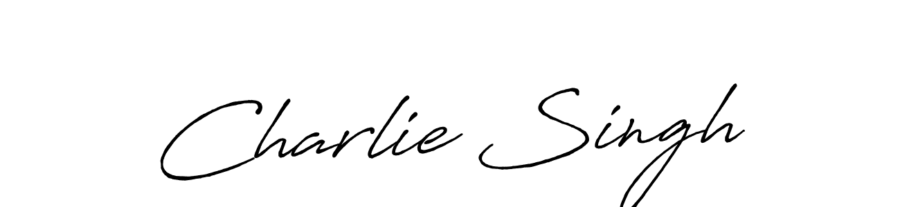 How to make Charlie Singh signature? Antro_Vectra_Bolder is a professional autograph style. Create handwritten signature for Charlie Singh name. Charlie Singh signature style 7 images and pictures png