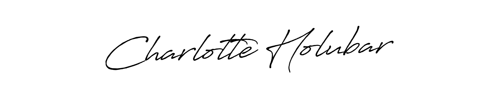 Create a beautiful signature design for name Charlotte Holubar. With this signature (Antro_Vectra_Bolder) fonts, you can make a handwritten signature for free. Charlotte Holubar signature style 7 images and pictures png