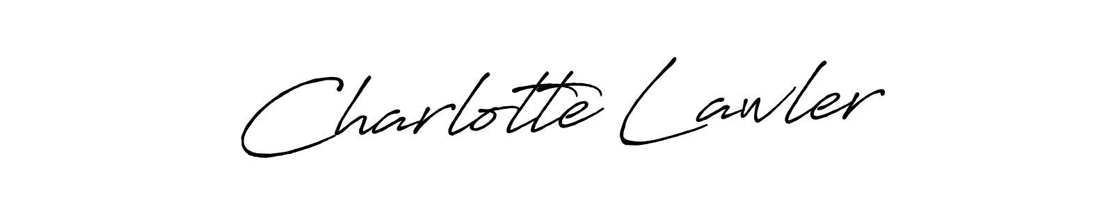 Create a beautiful signature design for name Charlotte Lawler. With this signature (Antro_Vectra_Bolder) fonts, you can make a handwritten signature for free. Charlotte Lawler signature style 7 images and pictures png