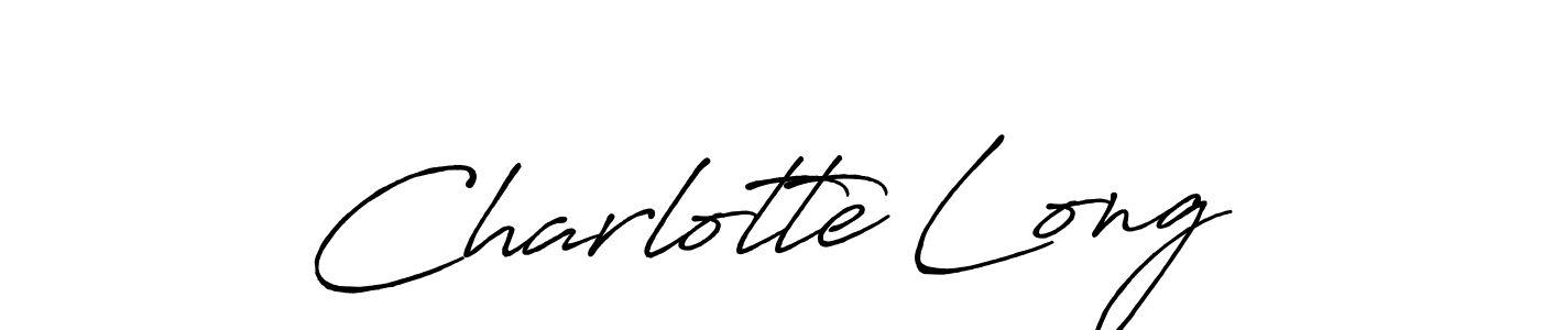 Make a beautiful signature design for name Charlotte Long. With this signature (Antro_Vectra_Bolder) style, you can create a handwritten signature for free. Charlotte Long signature style 7 images and pictures png