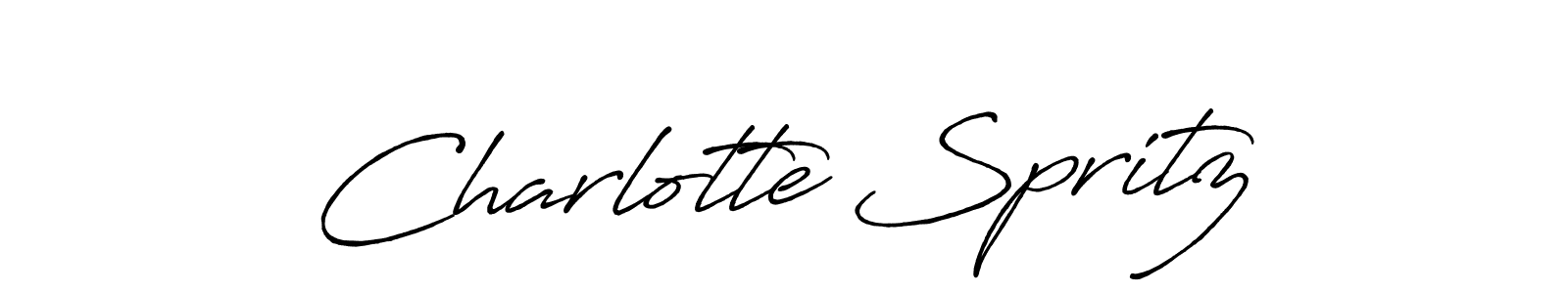 Once you've used our free online signature maker to create your best signature Antro_Vectra_Bolder style, it's time to enjoy all of the benefits that Charlotte Spritz name signing documents. Charlotte Spritz signature style 7 images and pictures png