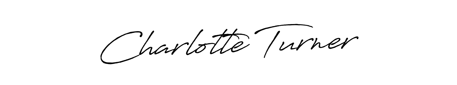 Create a beautiful signature design for name Charlotte Turner. With this signature (Antro_Vectra_Bolder) fonts, you can make a handwritten signature for free. Charlotte Turner signature style 7 images and pictures png