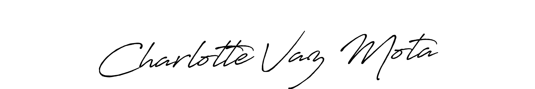 How to make Charlotte Vaz Mota name signature. Use Antro_Vectra_Bolder style for creating short signs online. This is the latest handwritten sign. Charlotte Vaz Mota signature style 7 images and pictures png